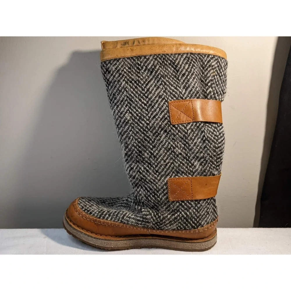 Womens Sorel Chipahko Blanket Wool Mid Calf Winter Boots Size 5 NL1972-286 - Picture 4 of 8